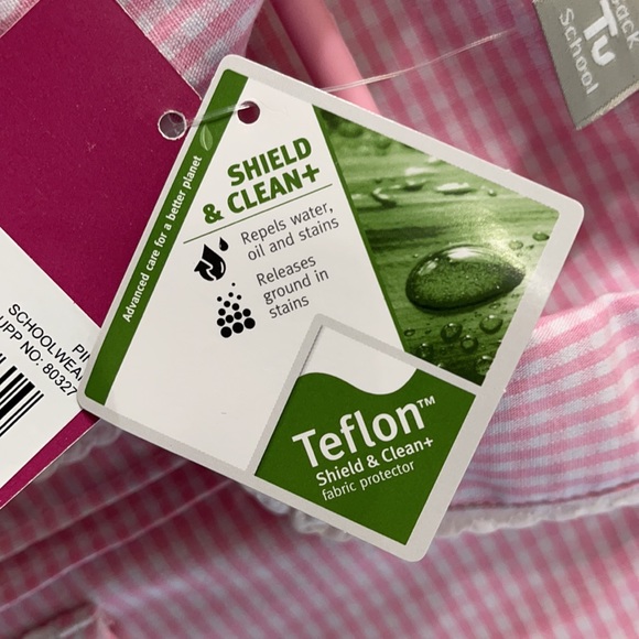 Girls stain-resistant plaid checkered dress - Picture 3 of 5